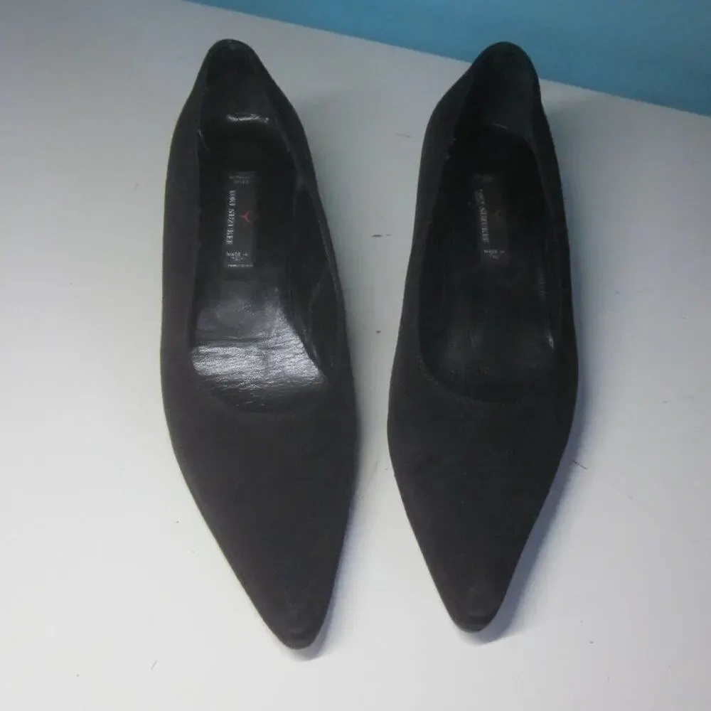 Yoki Suzukee Women's Heels Leather 8 Vintage 90s Office Siren Sculptural Pumps